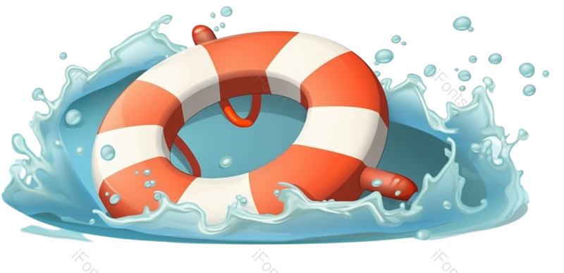 夏天图片,度假元素,条纹图案PNG,白色免抠素材